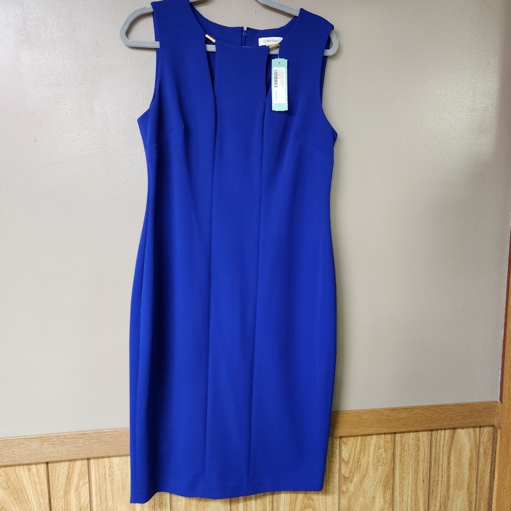 Calvin Klein royal blue midi dress, sleeveless,  women's 12.